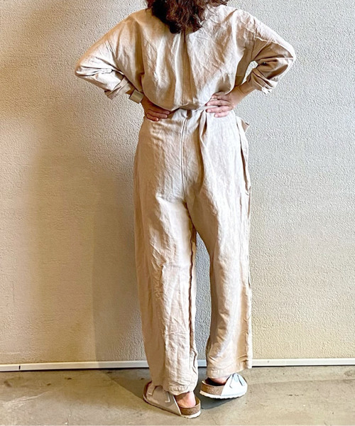 セール】ポプリンワッシャー オールインワン（つなぎ