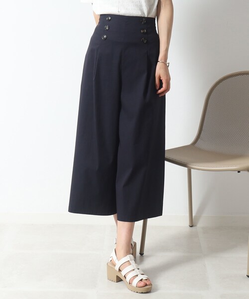 DRESKIP（ドレスキップ）の「◆低身長さんにも○ マリン ワイドパンツ（その他パンツ・レディース・カーキ/ライトブルー/ネイビー・04/03/02）」の3枚目の写真