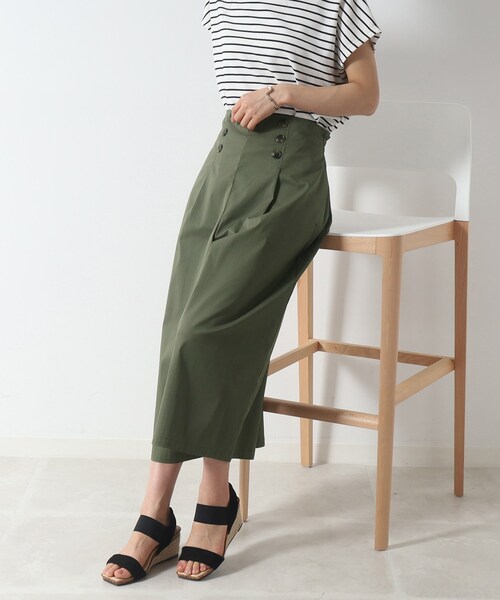DRESKIP（ドレスキップ）の「◆低身長さんにも○ マリン ワイドパンツ（その他パンツ・レディース・カーキ/ライトブルー/ネイビー・04/03/02）」の2枚目の写真