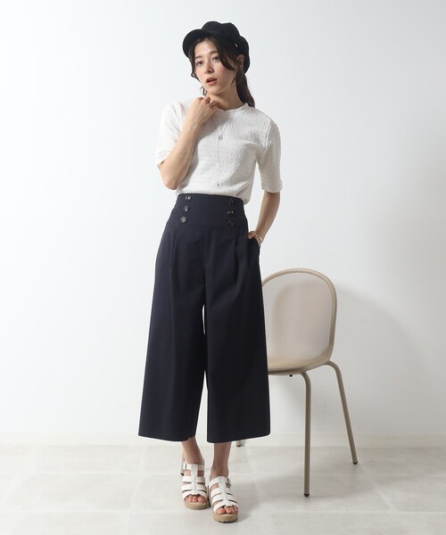 DRESKIP（ドレスキップ）の「◆低身長さんにも○ マリン ワイドパンツ（その他パンツ・レディース・カーキ/ライトブルー/ネイビー・04/03/02）」の15枚目の写真