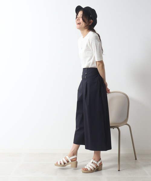 DRESKIP（ドレスキップ）の「◆低身長さんにも○ マリン ワイドパンツ（その他パンツ・レディース・カーキ/ライトブルー/ネイビー・04/03/02）」の16枚目の写真