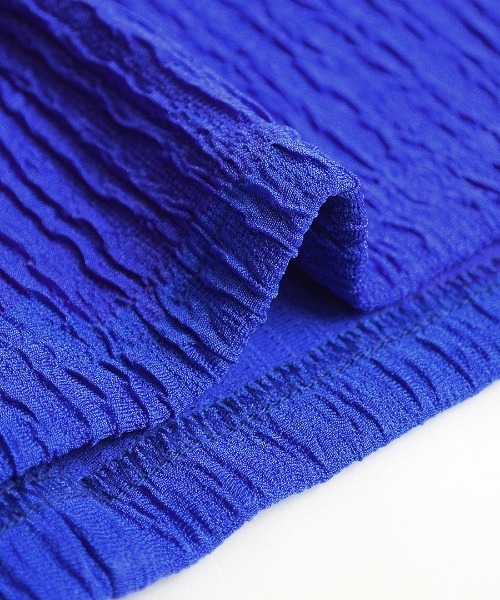 e-zakkamania stores（イーザッカマニアストアーズ）の「ふくれジャガード フレンチスリーブ（Tシャツ/カットソー・レディース・ブラック/アイボリー/ブルー/グリーン・M）」の12枚目の写真