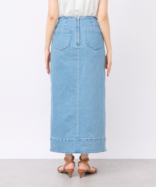 RIVE DROITE（リヴドロワ）の「ストレッチデニムスカート（デニムスカート・レディース・ブルー/サックスブルー・36/38）」の5枚目の写真