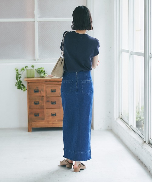 RIVE DROITE（リヴドロワ）の「ストレッチデニムスカート（デニムスカート・レディース・ブルー/サックスブルー・36/38）」の17枚目の写真