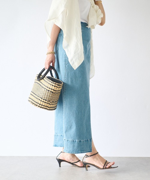 RIVE DROITE（リヴドロワ）の「ストレッチデニムスカート（デニムスカート・レディース・ブルー/サックスブルー・36/38）」の20枚目の写真