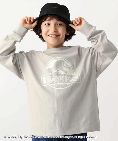 GLOBAL WORK(グローバルワーク)の「【ジュラシック】コラボ長袖T/961203(Tシャツ/カットソー・キッズ・グレイッシュベージュ/チャコールグレー/ブラック・100cm/110cm/120cm/130cm/140cm/150cm/160cm)」の3枚目の写真