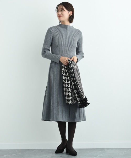 INTERPLANET（インタープラネット）の「千鳥＆シェブロン切替ストール（ストール/ショール・レディース・ブラウン/ブラック・フリー）」の12枚目の写真