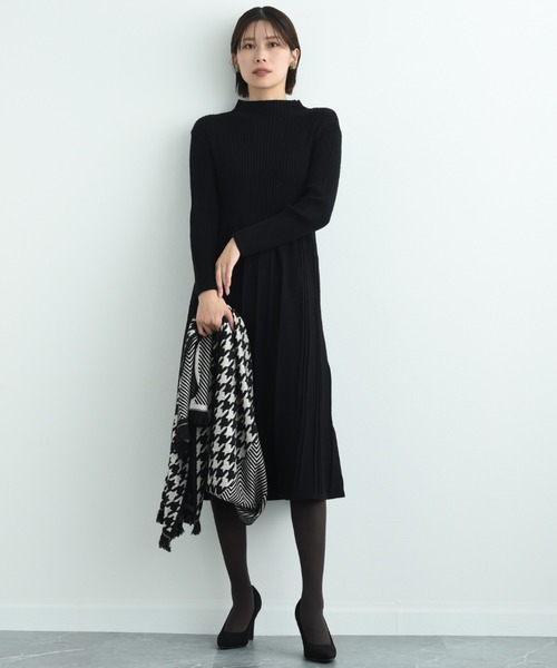 INTERPLANET（インタープラネット）の「千鳥＆シェブロン切替ストール（ストール/ショール・レディース・ブラウン/ブラック・フリー）」の10枚目の写真