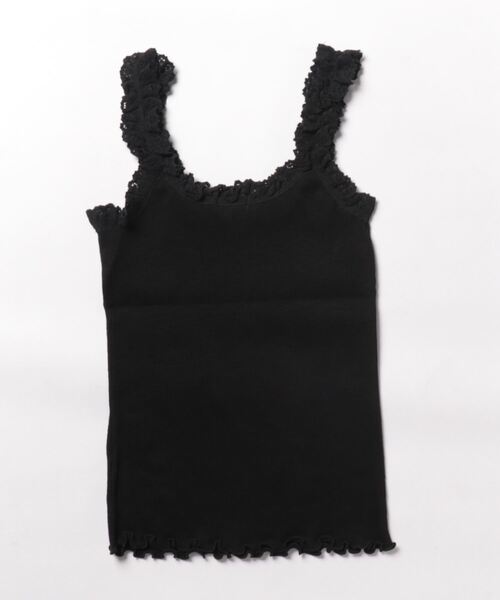 LOWRYS FARM（ローリーズファーム）の「ランジェリープリプリキャミ  971599（キャミソール・レディース・ホワイト/ピンク/ブラック・FREE）」の4枚目の写真