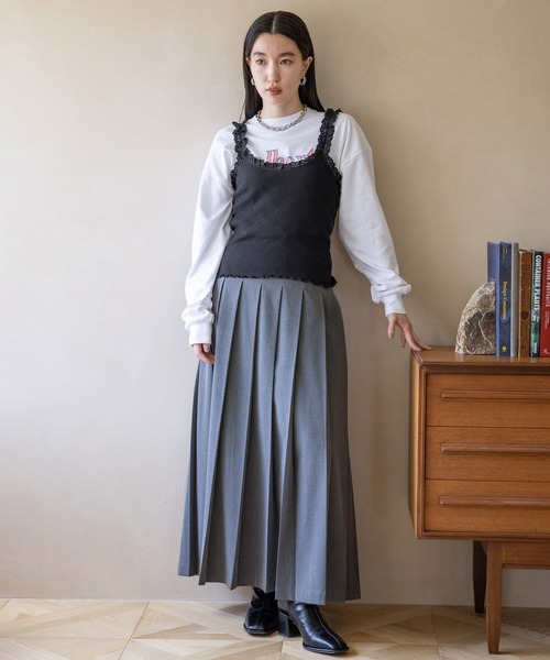 LOWRYS FARM（ローリーズファーム）の「ランジェリープリプリキャミ  971599（キャミソール・レディース・ホワイト/ピンク/ブラック・FREE）」の7枚目の写真