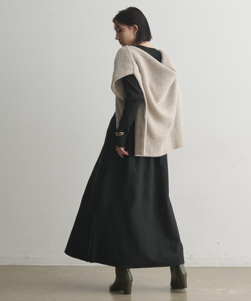 Aunt Marie's（アントマリーズ）の「切り替えフレアニットワンピース