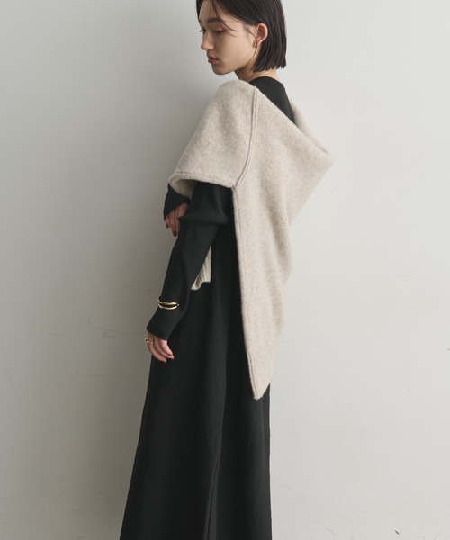 Aunt Marie's（アントマリーズ）の「切り替えフレアニットワンピース【ウォッシャブル】【軽量】（ワンピース・レディース・ブルー/グレイッシュベージュ/ブラック・FREE）」の11枚目の写真