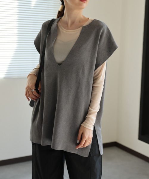 sakishimatokyo（サキシマトーキョー）の「ソウバリキーネックベスト/ジレ（ベスト・レディース・グレー/ベージュ/ブラック/アイボリー・FREE）」の19枚目の写真