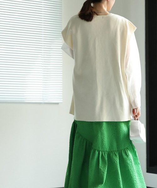 sakishimatokyo（サキシマトーキョー）の「ソウバリキーネックベスト/ジレ（ベスト・レディース・グレー/ベージュ/ブラック/アイボリー・FREE）」の8枚目の写真