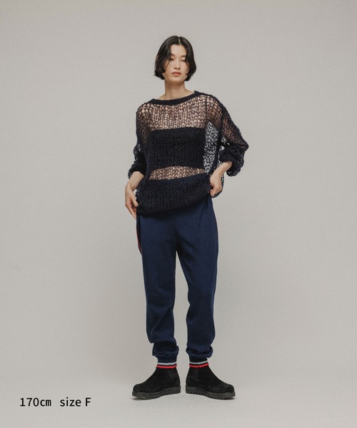 M TO R（ムウトアール）の「［TOPS］MOHAIR FISHNET HAND KNIT（ニット/セーター・レディース・イエロー/ネイビー/グレー/オフホワイト・FREE）」の15枚目の写真