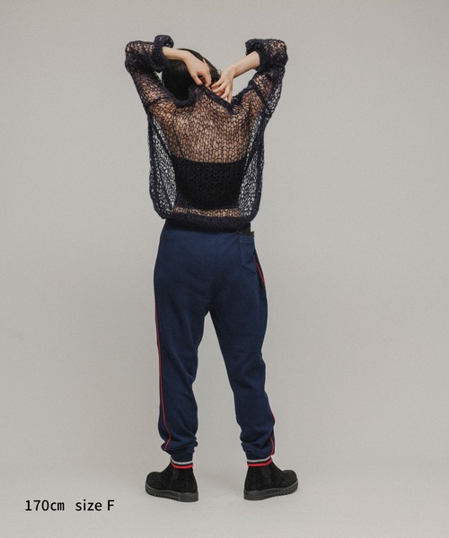 M TO R（ムウトアール）の「［TOPS］MOHAIR FISHNET HAND KNIT（ニット/セーター・レディース・イエロー/ネイビー/グレー/オフホワイト・FREE）」の17枚目の写真