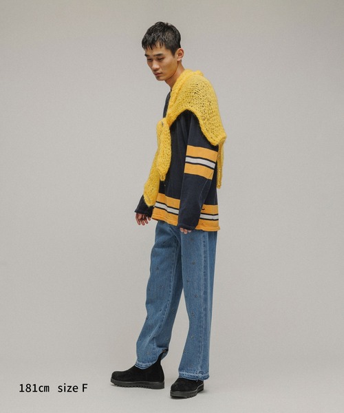 M TO R（ムウトアール）の「［TOPS］MOHAIR FISHNET HAND KNIT（ニット/セーター・レディース・イエロー/ネイビー/グレー/オフホワイト・FREE）」の22枚目の写真