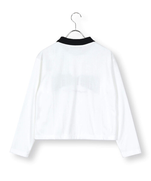 ZIDDY(ジディ)の「【 ニコ☆プチ 掲載 】襟付きショート丈ロゴTシャツ(130~160cm)(Tシャツ/カットソー・キッズ・グリーン/ホワイト・130cm/160cm/140cm/150cm)」の8枚目の写真
