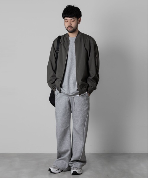 ATTACHMENT(アタッチメント)の「CO/PE ダブルニット スリーディメンショナル ワイドパンツ/ CO/PE DOUBLE KNIT THREE DIMENSIONAL WIDE PANTS(スウェットパンツ・メンズ・グレー/ブラック/オフホワイト・3/2/1)」の9枚目の写真
