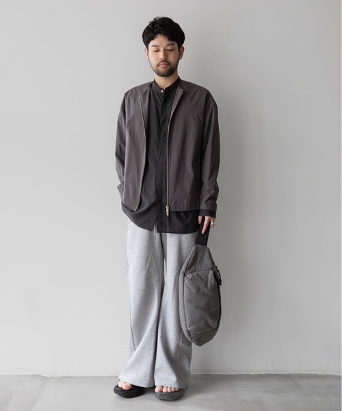 ATTACHMENT(アタッチメント)の「CO/PE ダブルニット スリーディメンショナル ワイドパンツ/ CO/PE DOUBLE KNIT THREE DIMENSIONAL WIDE PANTS(スウェットパンツ・メンズ・グレー/ブラック/オフホワイト・3/2/1)」の10枚目の写真