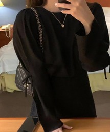 リボンスリーブブラウス