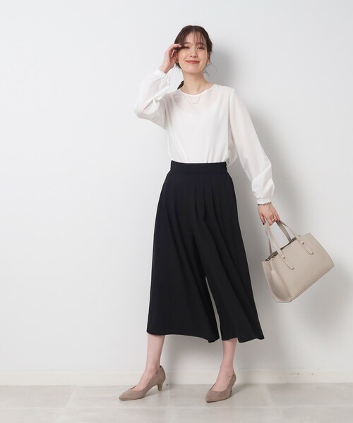 DRESKIP（ドレスキップ）の「◆【イージーケア】 大人世代の上品スカーチョ（その他パンツ・レディース・ベージュ/ブルー/ブラック・02/03/04）」の12枚目の写真