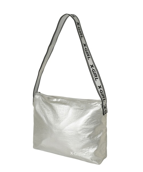 X-girl(エックスガール)の「SACOCHE(ショルダーバッグ・レディース・シルバー/ブラック・ONE SIZE)」の1枚目の写真