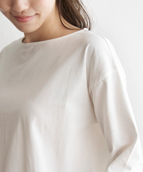 ikka(イッカ)の「コットンUSA長袖Tシャツ(Tシャツ/カットソー・レディース・チャコールグレー/グリーン/ネイビー/ブラック/オフホワイト・L/S/M)」の19枚目の写真