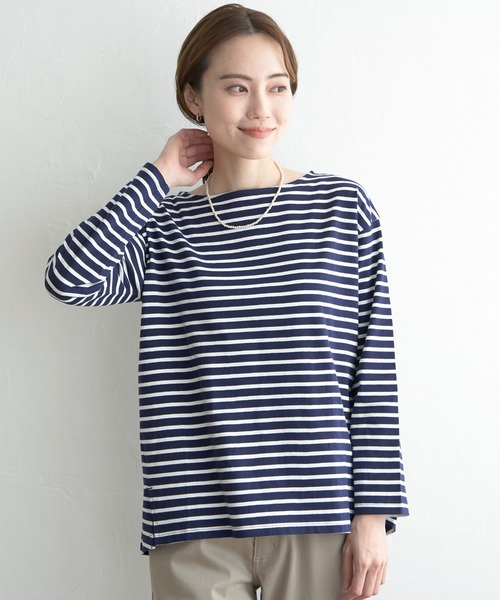 ikka(イッカ)の「コットンUSA長袖Tシャツ(Tシャツ/カットソー・レディース・チャコールグレー/グリーン/ネイビー/ブラック/オフホワイト・L/S/M)」の22枚目の写真