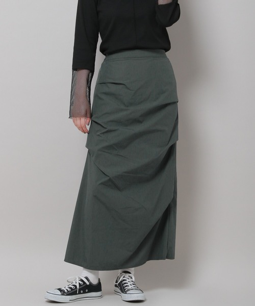 3.3 Field Trip (3.3フィールドトリップ)の「3.3 Field Trip/サイドシャーリングスカート 2978695(スカート・レディース・チャコール/ブラック・FREE)」の15枚目の写真