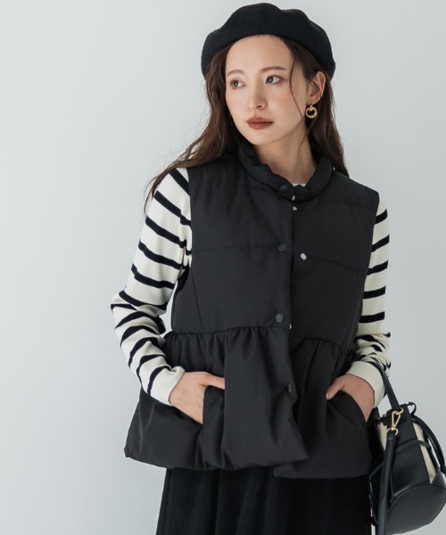coca（coca）（コカ）の「ペプラム中綿ベスト（ベスト）」 - WEAR