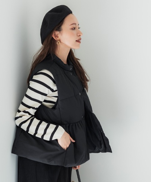 coca（coca）（コカ）の「ペプラム中綿ベスト（ベスト）」 - WEAR