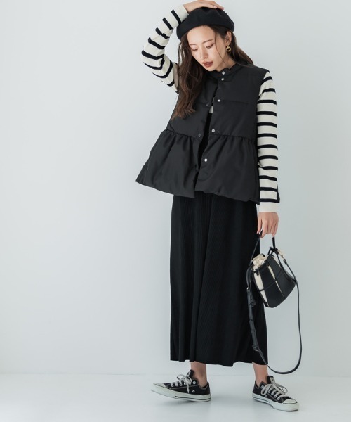 coca（coca）（コカ）の「ペプラム中綿ベスト（ベスト）」 - WEAR