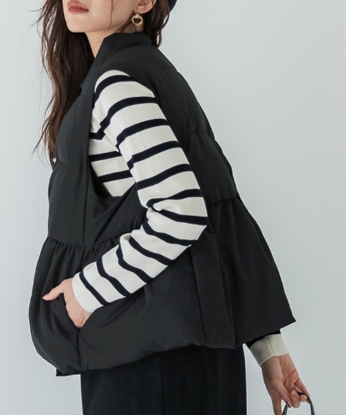 coca（coca）（コカ）の「ペプラム中綿ベスト（ベスト）」 - WEAR