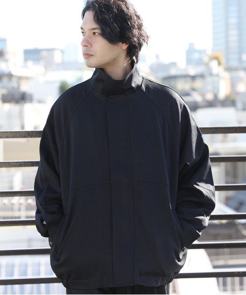 8(eight)(エイト)の「ヨーク切替ブルゾン(ライダースジャケット・メンズ・グレー系その他/チャコールグレー/ブラック・MEDIUM/LARGE)」の2枚目の写真