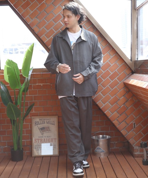 8(eight)(エイト)の「ヨーク切替ブルゾン(ライダースジャケット・メンズ・グレー系その他/チャコールグレー/ブラック・MEDIUM/LARGE)」の7枚目の写真