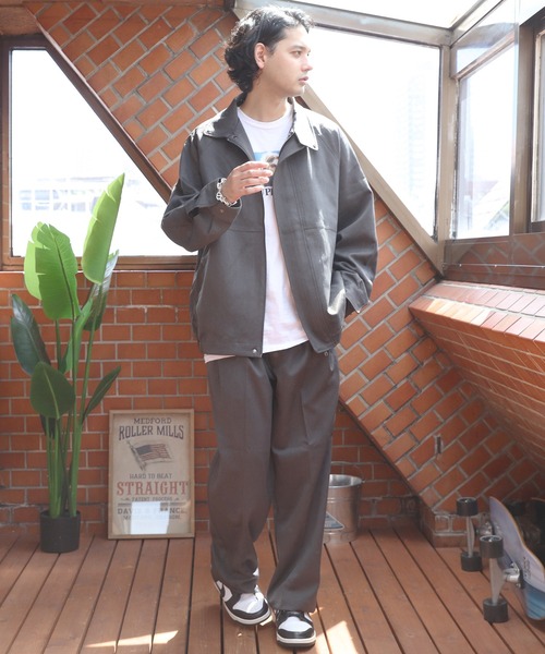 8(eight)(エイト)の「ヨーク切替ブルゾン(ライダースジャケット・メンズ・グレー系その他/チャコールグレー/ブラック・MEDIUM/LARGE)」の10枚目の写真