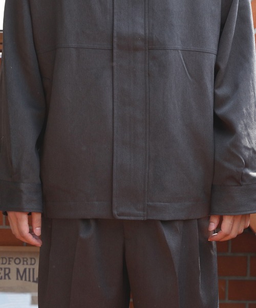 8(eight)(エイト)の「ヨーク切替ブルゾン(ライダースジャケット・メンズ・グレー系その他/チャコールグレー/ブラック・MEDIUM/LARGE)」の15枚目の写真