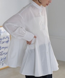 VIS | 【洗える・シワが取れやすい】美easyフレアシャツ(シャツ/ブラウス)