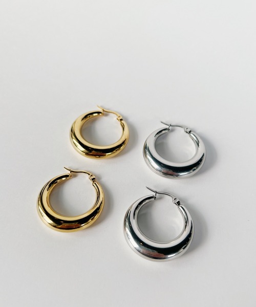 sowang(ソワン)の「【ステンレス】3㎝ ぷっくりシンプルボリュームピアス(ピアス(両耳用)・レディース・シルバー/ゴールド・FREE)」の22枚目の写真
