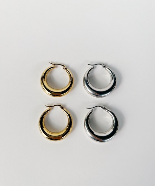 sowang(ソワン)の「【ステンレス】3㎝ ぷっくりシンプルボリュームピアス(ピアス(両耳用)・レディース・シルバー/ゴールド・FREE)」の18枚目の写真