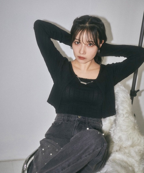 ANDGEEBEE（アンジービー）の「アンサンブルトップス（その他トップス・レディース・ブルー/ブラック・FREE）」の13枚目の写真