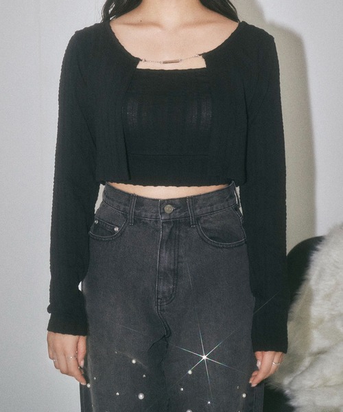 ANDGEEBEE（アンジービー）の「アンサンブルトップス（その他トップス・レディース・ブルー/ブラック・FREE）」の16枚目の写真
