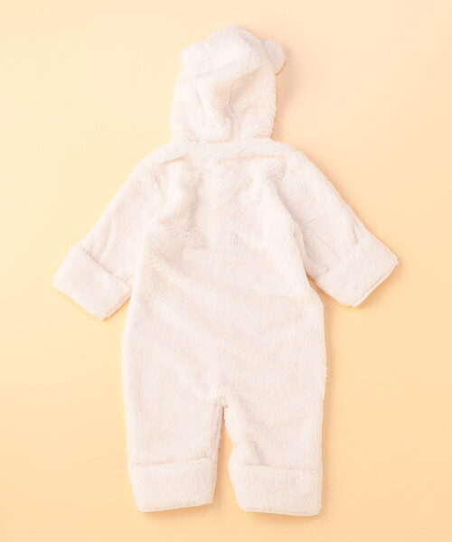 COMME CA ISM（コムサイズム）の「フリースボア　耳付き　ツーウェイおくるみ(60-80cm)（おくるみ・キッズ・アイボリー/ベージュ・60-80cm）」の3枚目の写真