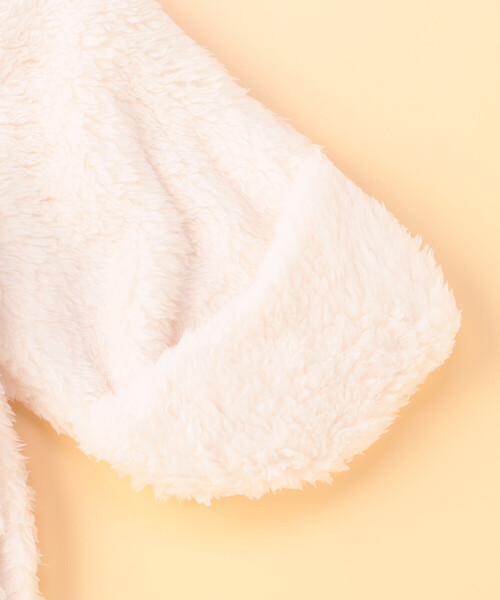 COMME CA ISM（コムサイズム）の「フリースボア　耳付き　ツーウェイおくるみ(60-80cm)（おくるみ・キッズ・アイボリー/ベージュ・60-80cm）」の7枚目の写真