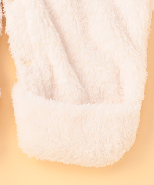 COMME CA ISM（コムサイズム）の「フリースボア　耳付き　ツーウェイおくるみ(60-80cm)（おくるみ・キッズ・アイボリー/ベージュ・60-80cm）」の9枚目の写真