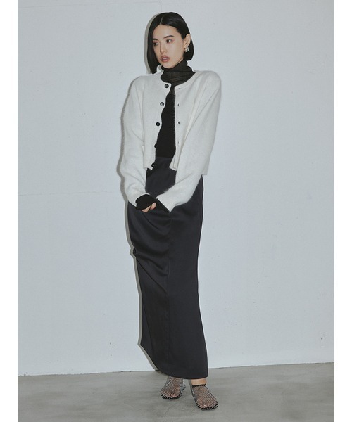 MIESROHE（ミースロエ）の「washableシアーRIB切り替えニットTOPS（ニット/セーター・レディース・グレー/ホワイト/ブラック・FREE）」の4枚目の写真