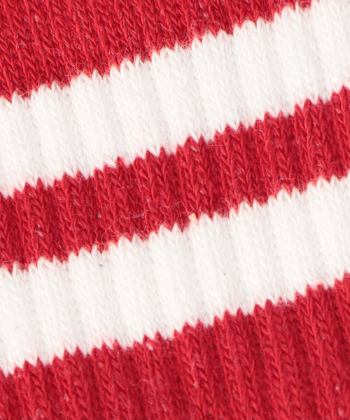 Purple&Yellow(パープルアンドイエロー)の「2本ラインロゴショートソックス(ソックス/靴下・メンズ・レッド/ブラック/ホワイト・27.0cm)」の9枚目の写真