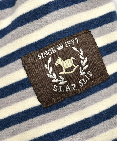 SLAP SLIP BABY（スラップスリップベビー）の「コールテンデニムコールテンサロペット+ボーダー柄ボディミニベビー(70~80cm)（その他ベビーウェア・キッズ・ベージュ/ネイビー・70cm/80ｃｍ）」の12枚目の写真