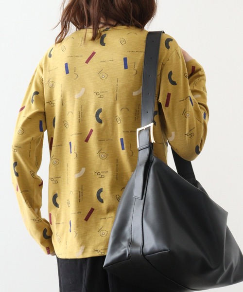 Emago(イマゴ)の「EMAGO 朝食総柄プリントロングスリーブ(Tシャツ/カットソー・レディース・マスタード/アイボリー/ブルー/ブラック・FREE)」の21枚目の写真